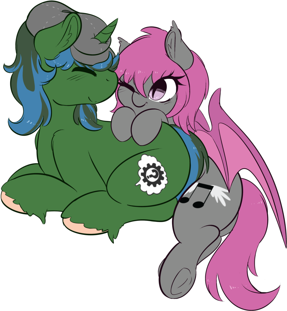 Wickedsilly, Bat Pony, Bat Pony Oc, Cuddling, Cute, - Cartoon (943x1024)