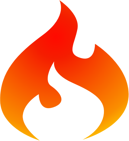 Awesome Flames Clipart Flame - Transparent Background Fire Icon (427x468)
