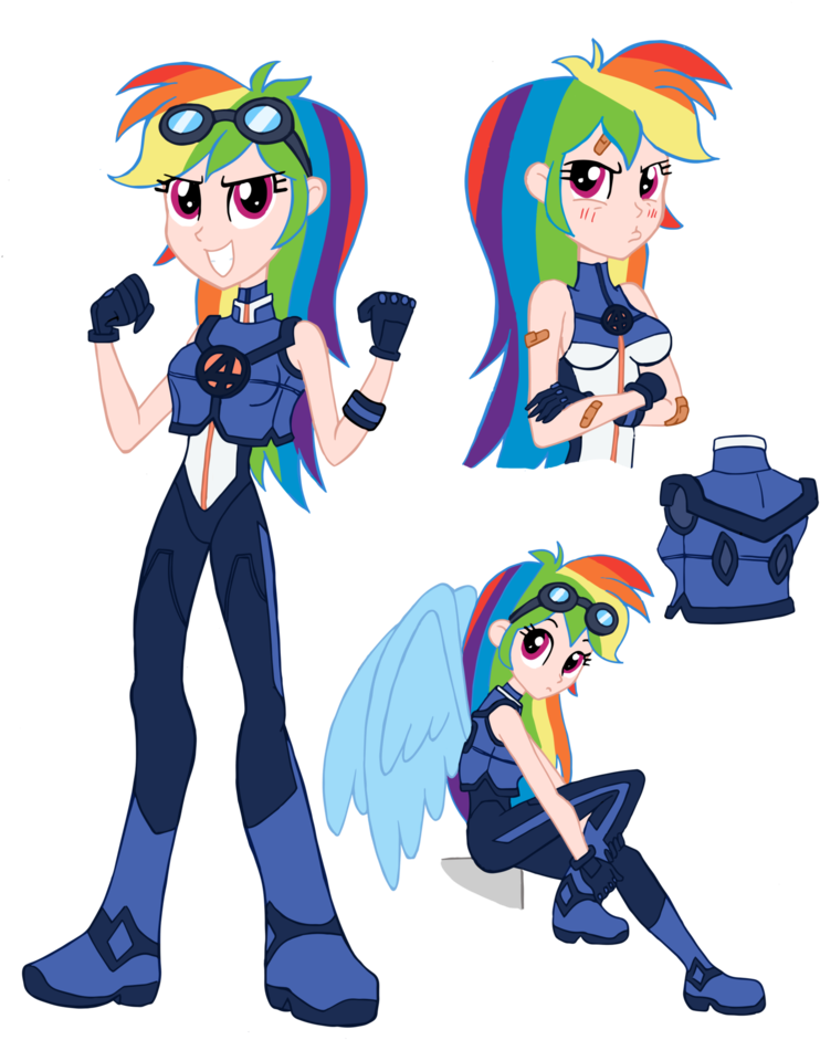 Flames And Loyalty - Rainbow Dash Superhero (788x1013)