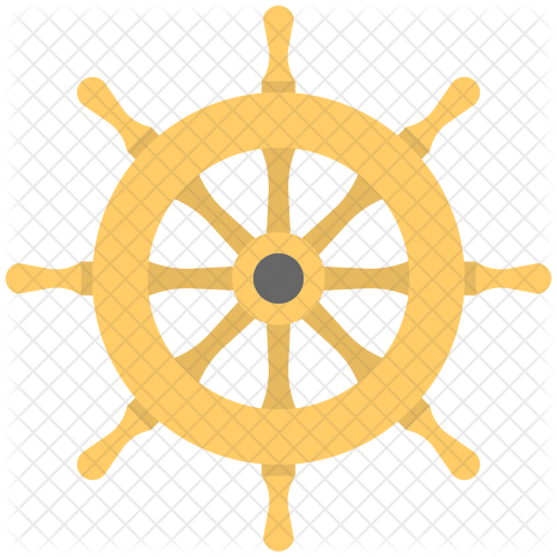 Boat Steering Wheel Icon - Ship Wheel Transparent Background (512x512)