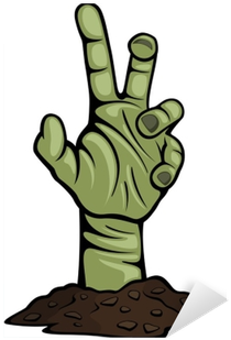 Vector Illustration Of A Creepy Zombie Hand Reaching - Zombie Hand Reaching Up (400x400)