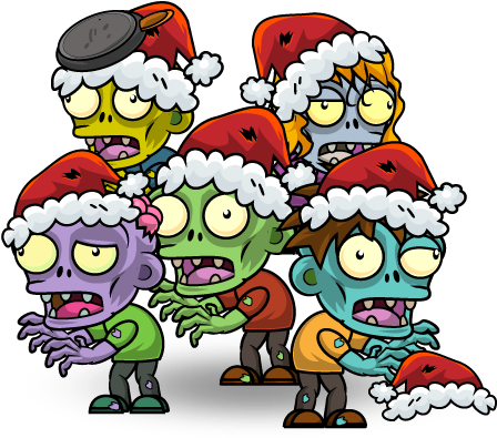 Christmas Zombies Character Set - Cartoon (600x500)