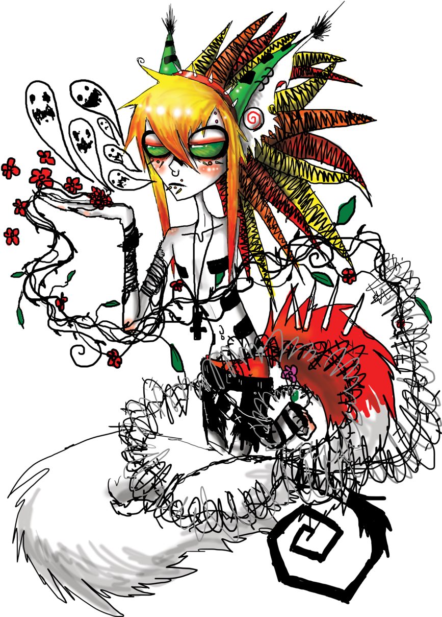Thorns And Barbed Wire By Lilyfer - Cartoon (900x1227)