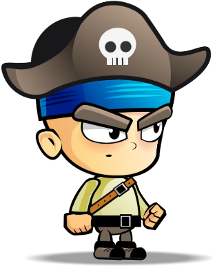Pirate Royalty Free Game Art - Cartoon (600x500)