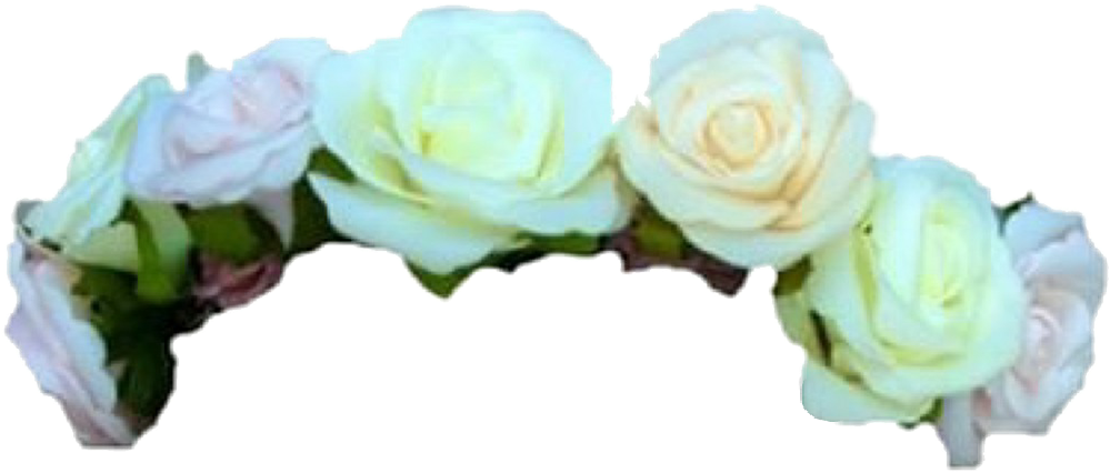 White Rose Flower Crown Transparent - Transparents Flower Crown (999x426)