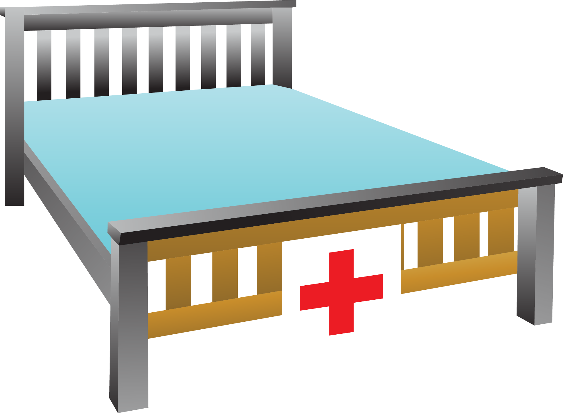 Hospital Bed Clip Art - Hospital Bed (1916x1407)