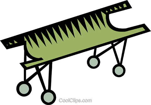 Hospital Bed/stretcher Royalty Free Vector Clip Art - Hospital Bed/stretcher Royalty Free Vector Clip Art (480x336)