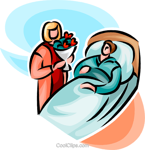 Woman Visiting Hospital Royalty Free Vector Clip Art - Woman Visiting Hospital Royalty Free Vector Clip Art (465x480)
