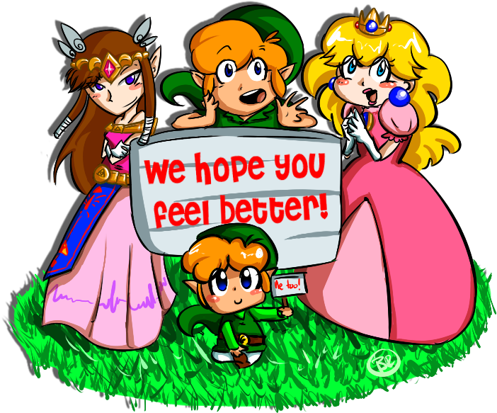 Hope You Feel Better Clip Art Mq8uax Clipart - Get Well Soon Zelda (864x720)