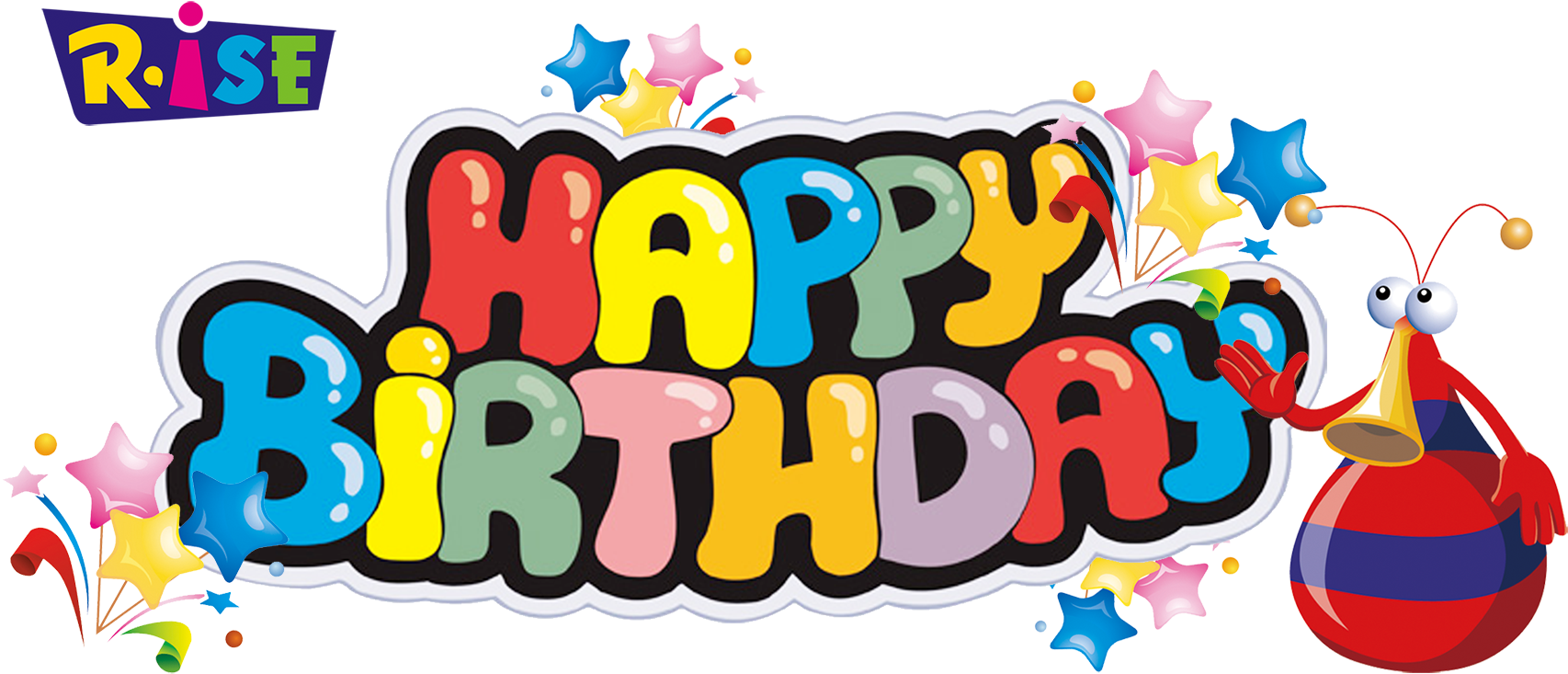 Birthday Cake Happy Birthday To You Clip Art - 12 X Colourful Bright Happy Birthday Edible Wafer Card (1772x886)