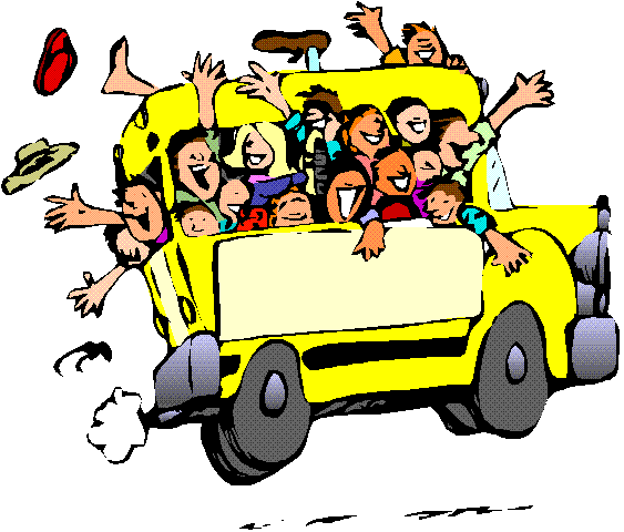 Church Bus Clip Art Road Trip - Party Bus Clip Art (563x480)