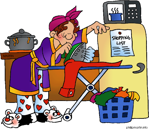 Free Clip Art Housewife - Housewife Cartoon Gif (648x566)