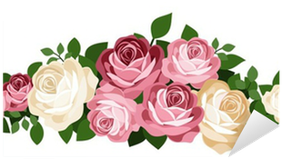 Pink And White Roses - Rosas Rosas Blancas Vectores (400x400)