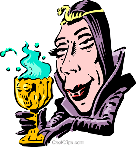 Cartoon Bride Of Frankenstein Royalty Free Vector Clip - Love Potion No. 9 (447x480)