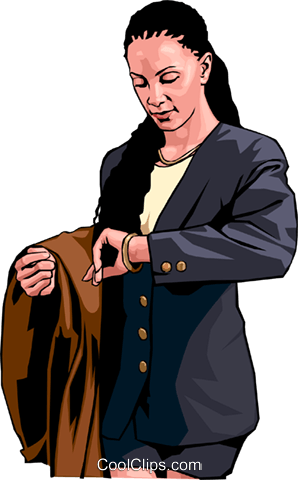 Businesswoman Royalty Free Vector Clip Art Illustration - Black Business Woman (298x480)