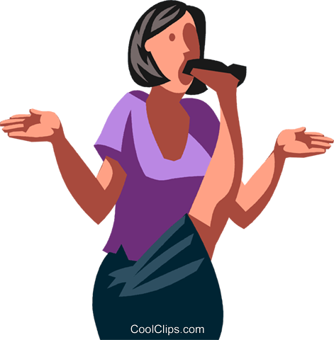 Businesswoman With Her Foot In Her Mouth Royalty Free - Put Your Foot In Your Mouth (471x480)