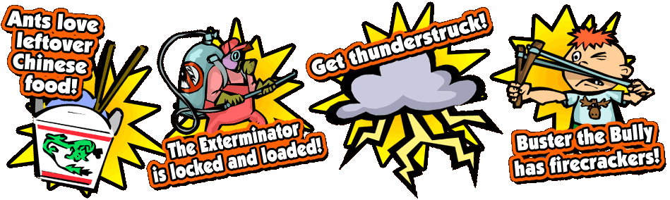 Ants Love Leftover Chinese Food The Exterminator Is - Cartoon Thunder And Lightning (949x284)