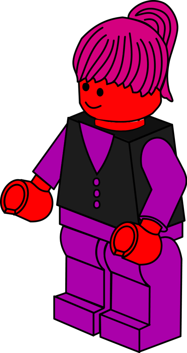 Lego Town Businesswoman Vector Clip Art - Lego Clipart (600x1131)
