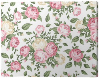 Quadro Em Tela Seamless Pattern With Pink And White - Personal Diary Cover Ideas (400x400)