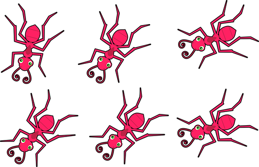 Ants Insects Red Ants Animals Wild Wildlif - Fire Ants Clip Art In Black And White (528x340)