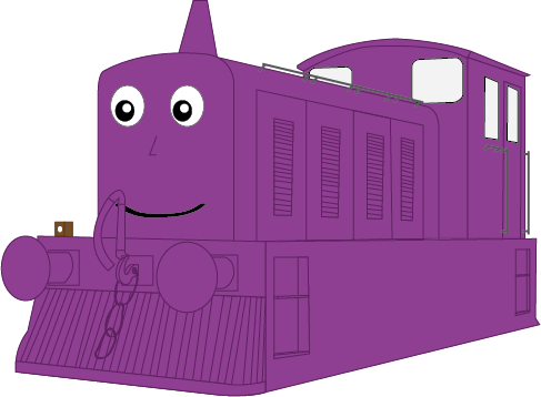 Hugs Is A Tramway Diesel That Works On The Cartoon - Cartoon (487x358)