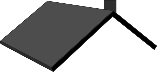 Roof Clip Art - House Roof Clip Art (600x277)