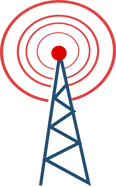 Free Wireless Communication Tower Clip Art - Radio Tower Clip Art (398x640)