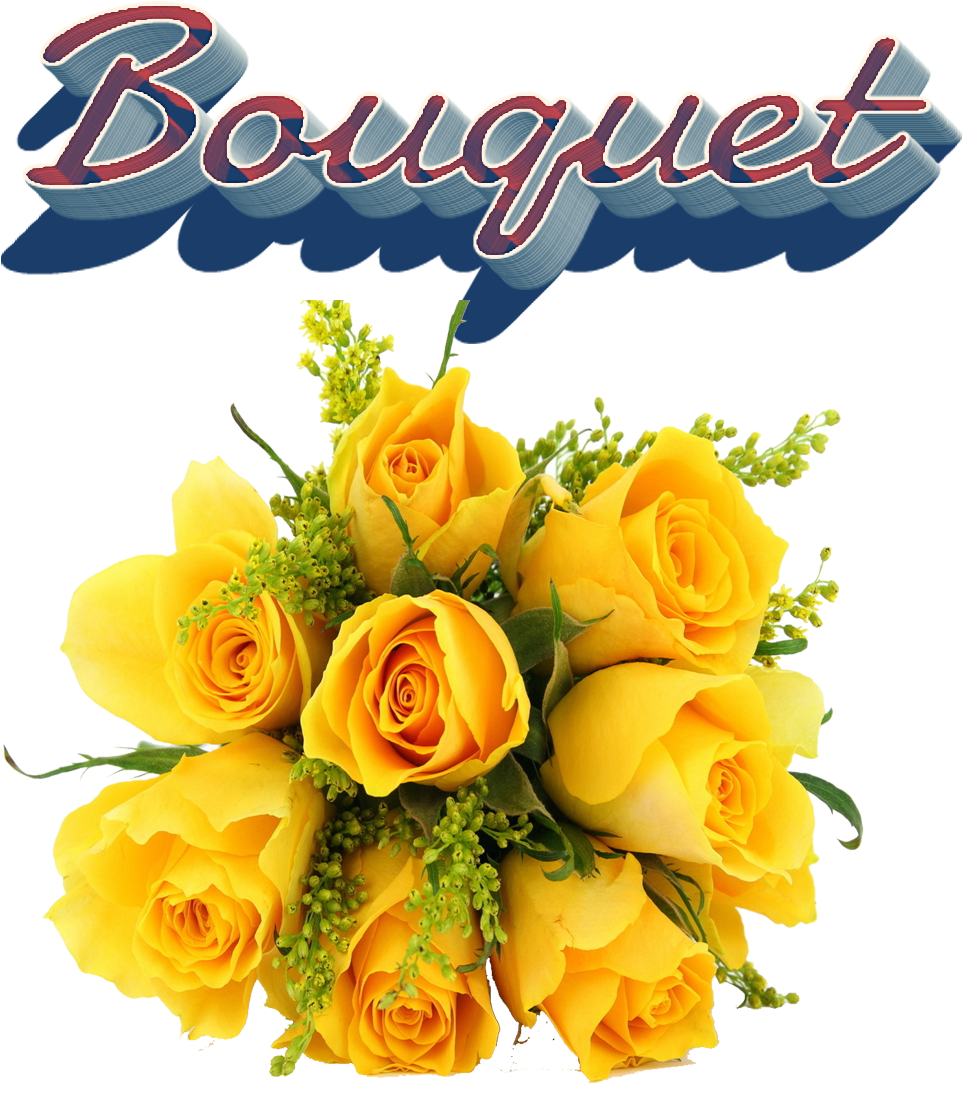Bouquet Of Flowers Png Clipart - Yellow Flower Bouquet Png (1364x1166)