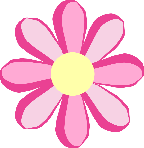 Bouquet Clipart Cute Flower Pencil And In Color Bouquet - Pink Flower Clipart Png (582x599)