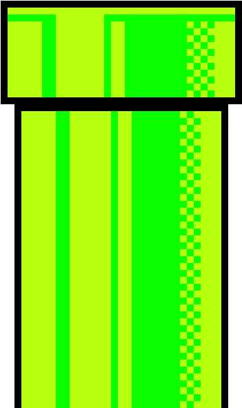 Cliparts Similar To Pipe Clipart Mario - Mario 8 Bit Sprite Pipe (420x620)