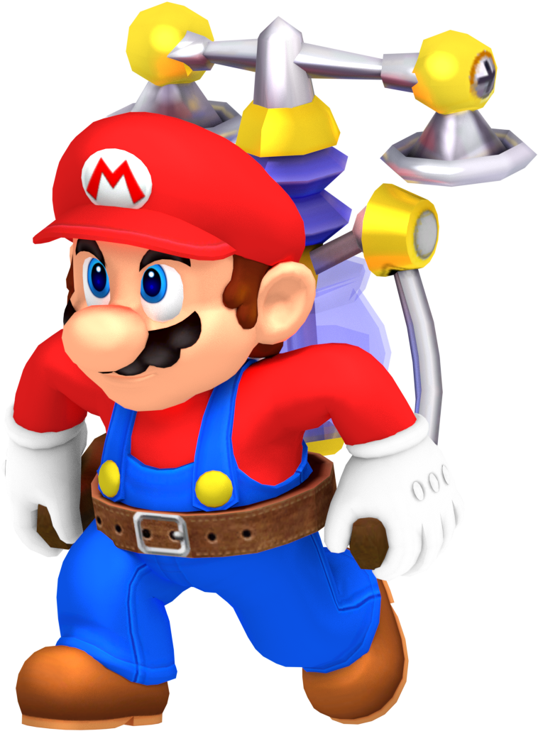 Mario And Fludd 2 By Nintega-dario - Super Mario Sunshine (820x1080)