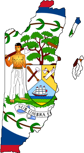 Thumbnail For Version As Of - Belize Flag Map (303x533)