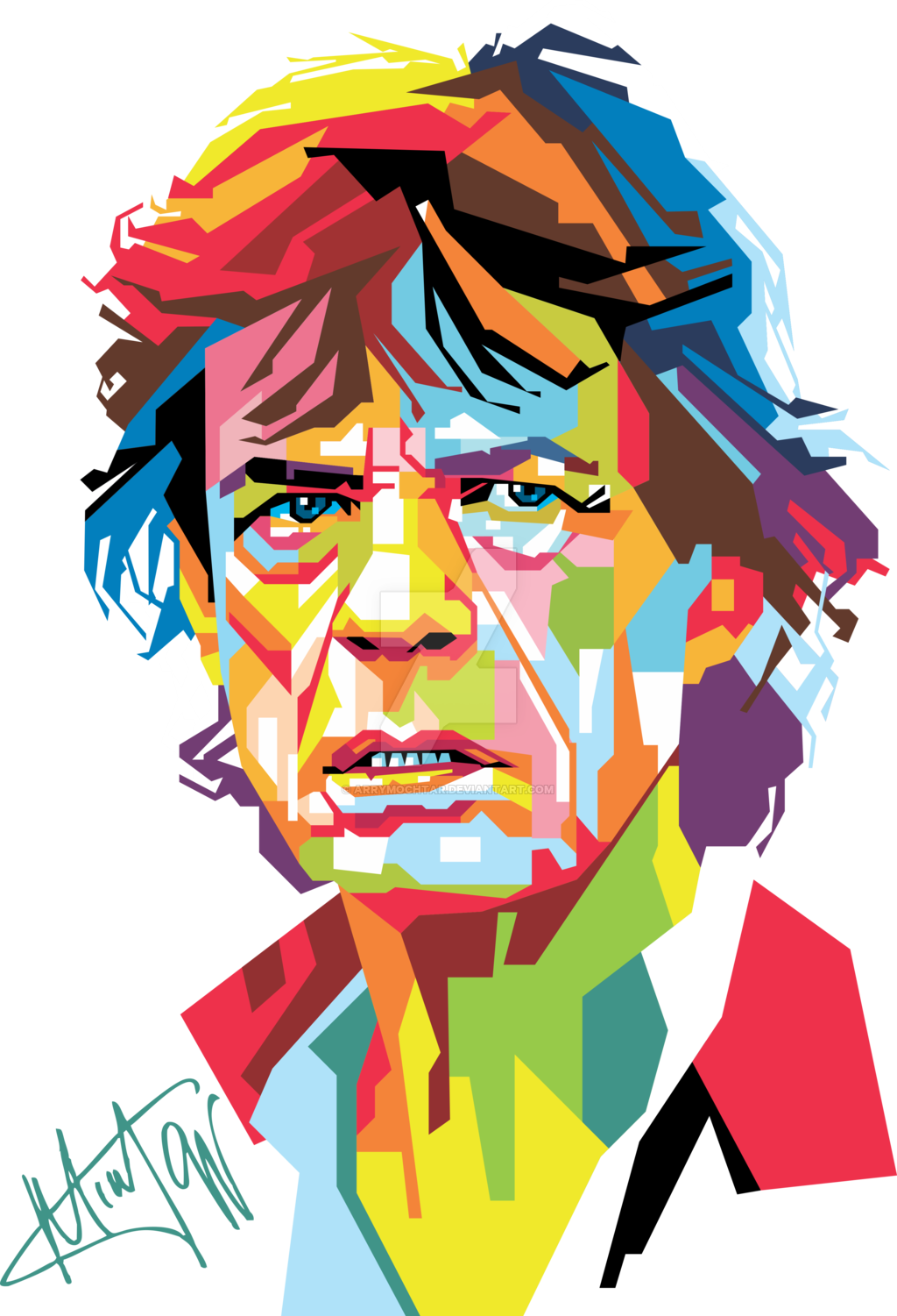 Arrymochtar 6 0 Mick Jagger In Popart Portrait Wpap - Pop Art Graphic Design (1024x1501)