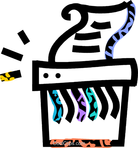 Paper Shredder Royalty Free Vector Clip Art Illustration - Paper Shredder Royalty Free Vector Clip Art Illustration (448x480)