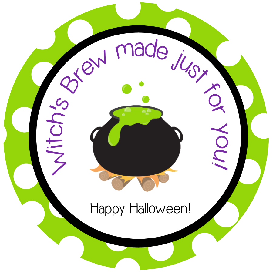 A Fun Witch's Survival Kit Fun-squared - Halloween Witch Gift Tag (900x900)