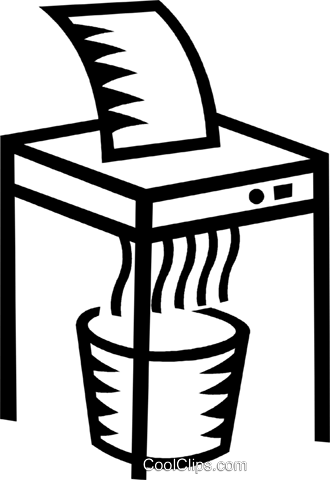 Paper Shredder Royalty Free Vector Clip Art Illustration - Aktenvernichter Clipart (330x480)