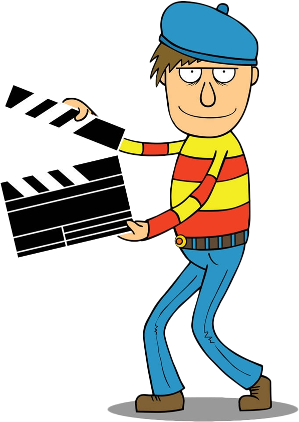 Film Director Cartoon Royalty-free Illustration - Director Cartoon Png (877x877)