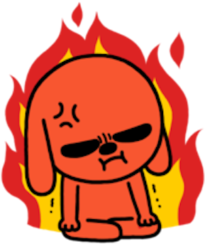 Chocolate Dog And Friends Messages Sticker-6 - Line Sticker Brown Angry (384x384)