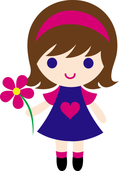Free Clip Art - Clip Art Of A Girl (383x550)