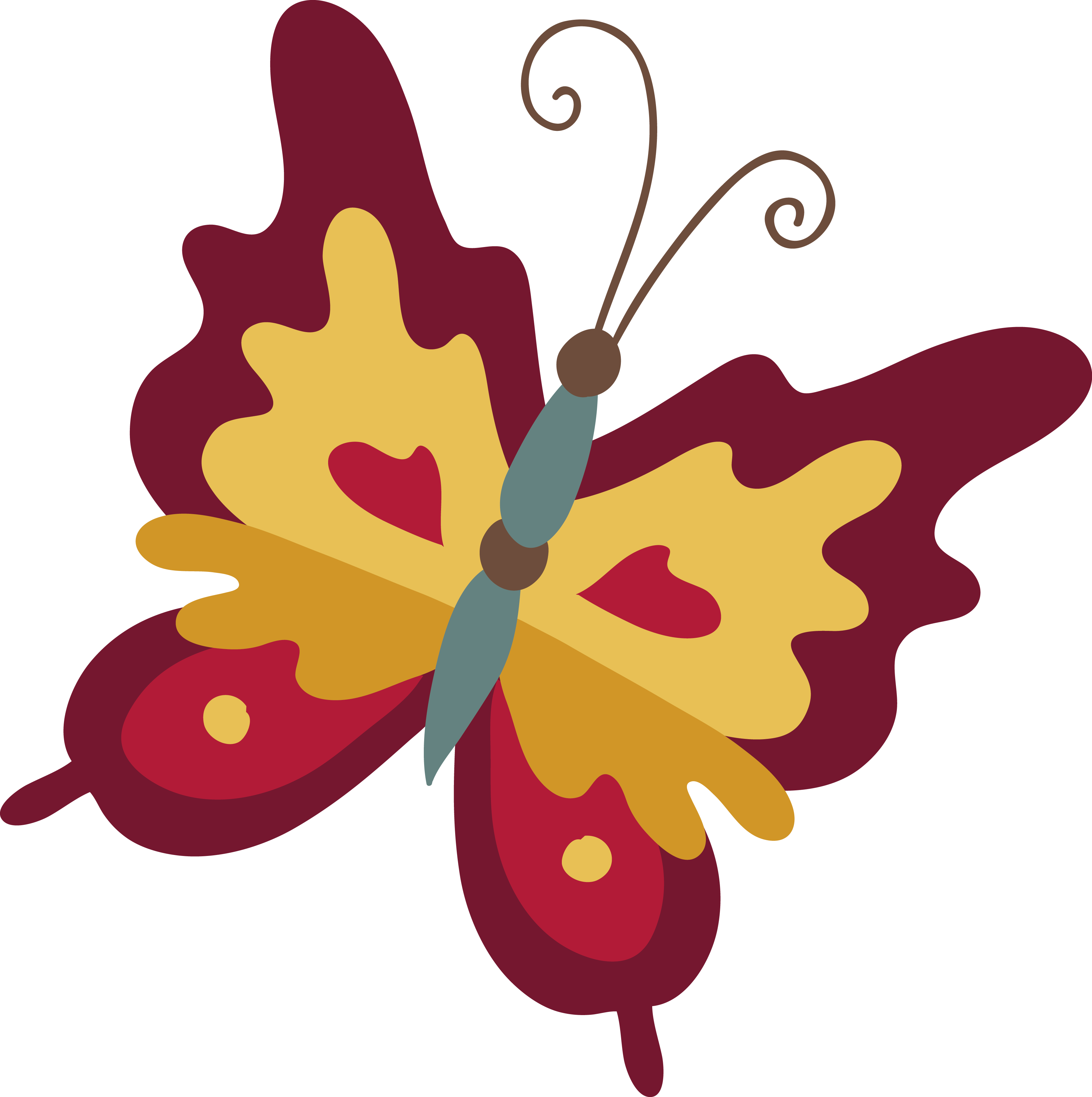Monarch Butterfly Clip Art - Clip Art (3481x3495)