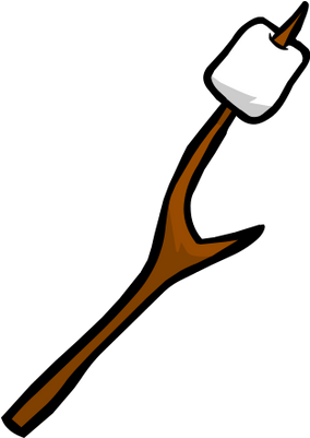 Marshmallow Stick Clipart - Marshmallow Clip Art (400x400)