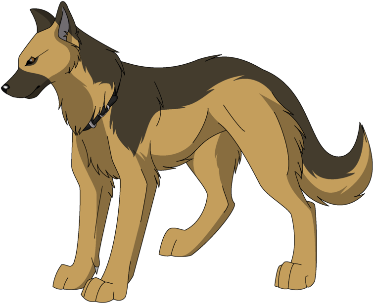 German Shepherd By Inumaru101 On Deviantart - German Shepherd Cartoon Puppies (900x803)