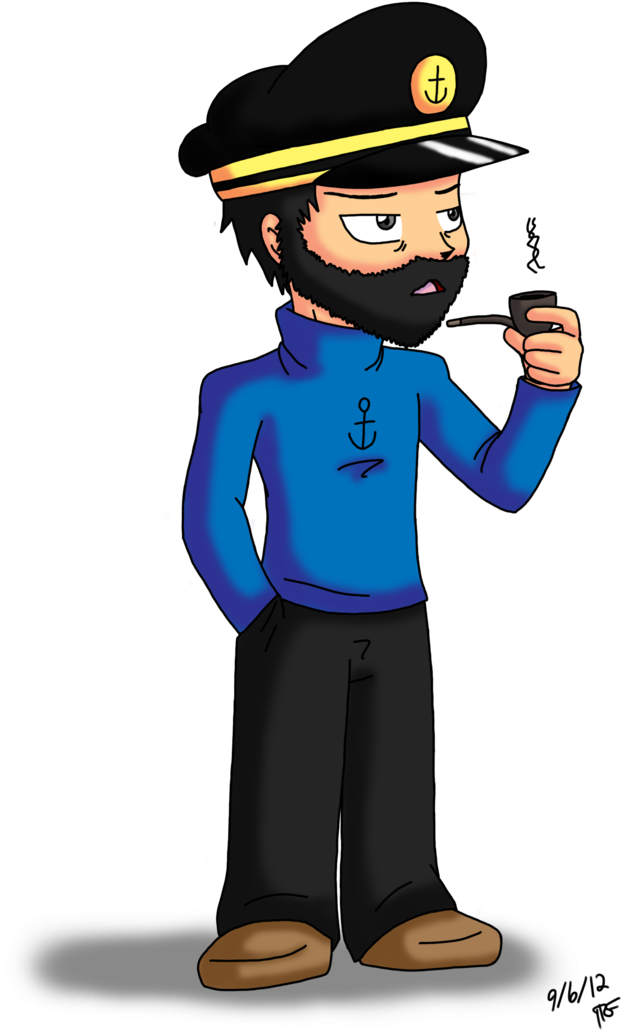 Captain Haddock By Feerl Captain Haddock By Feerl - Capitan Addoc Png (900x1125)