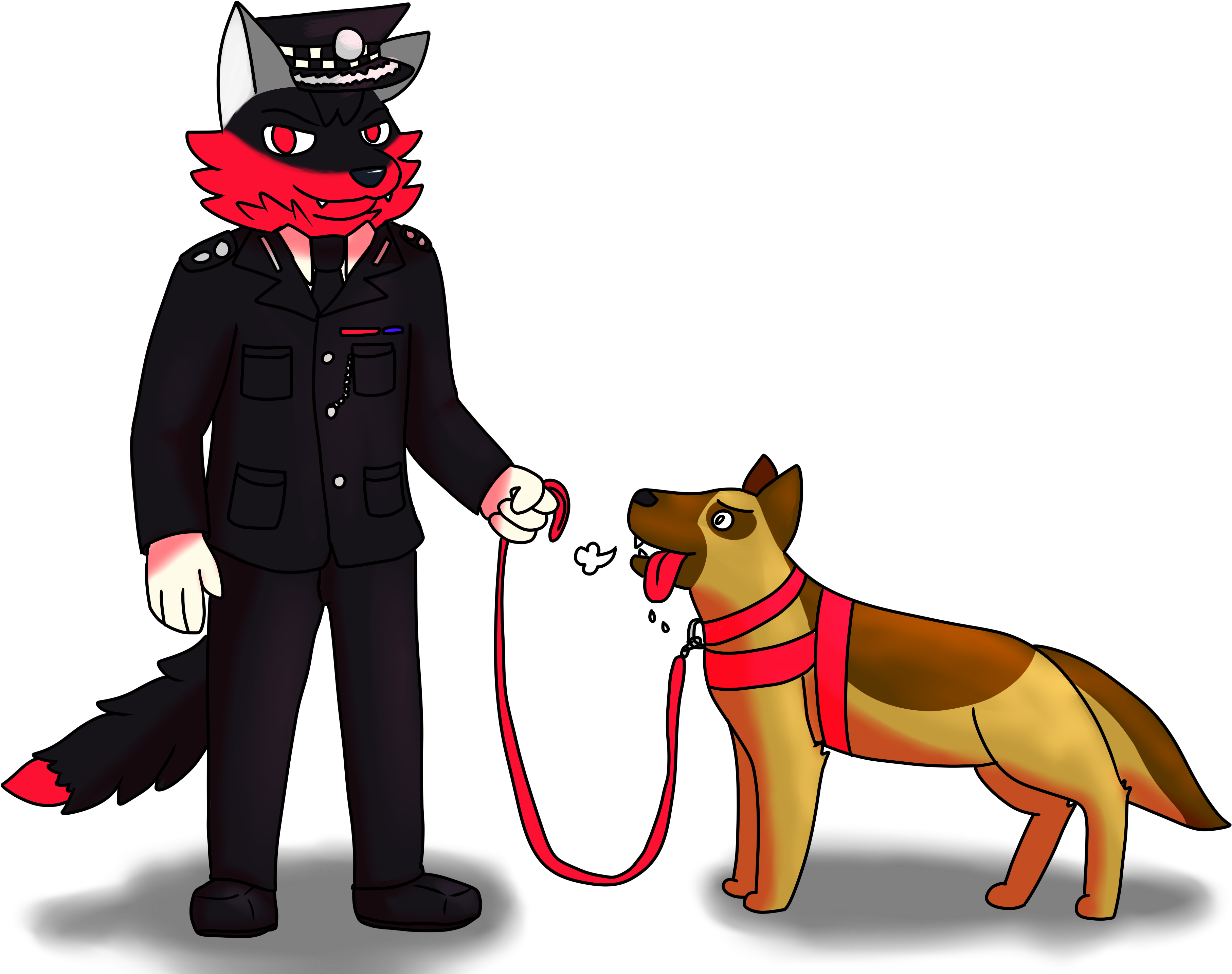 Dog Cop & Cop Dog - Cartoon (4092x2893)