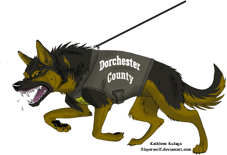 Police Dog By Slayerwolf - Police Dog With Belt Png (900x616)