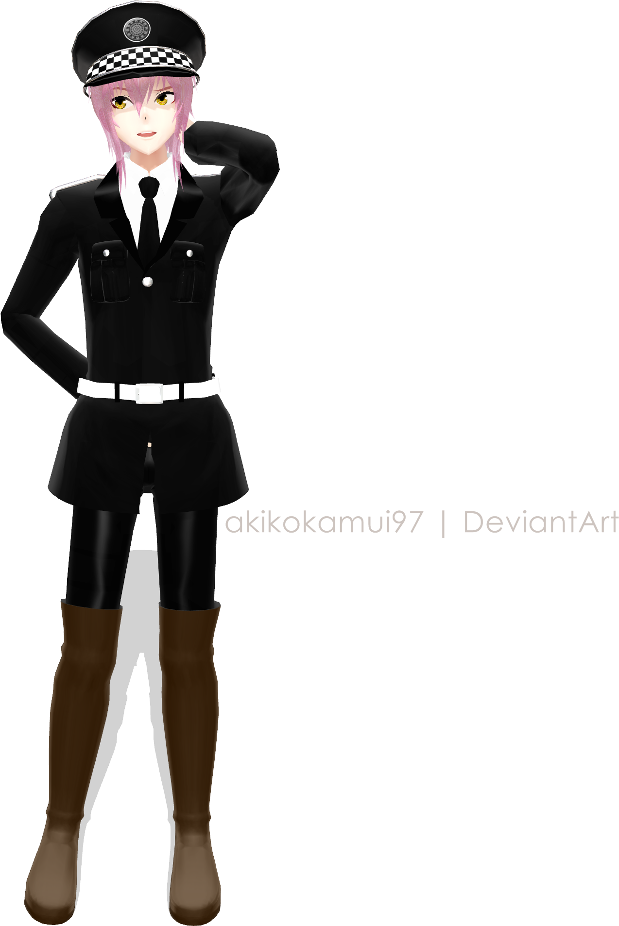 Pd Secret Police Vy2 Yuuma [update Dl] By Akikokamui97 - Mmd Kaito Police Dl (2000x2000)