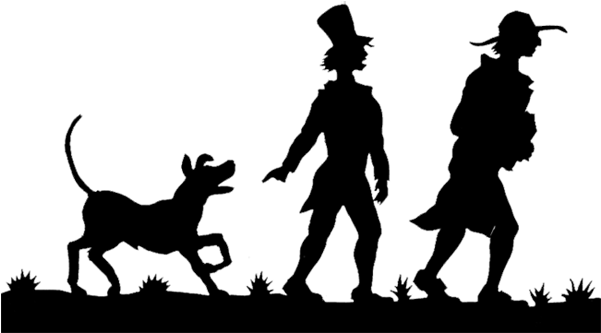 Branches And Trunks Bent As In A Gale - Silhouette (600x368)