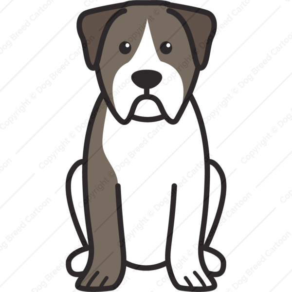 Alapaha Blue Blood Bulldog - Alapaha Blaues Blut-bulldoggen-cartoon Karte (600x600)