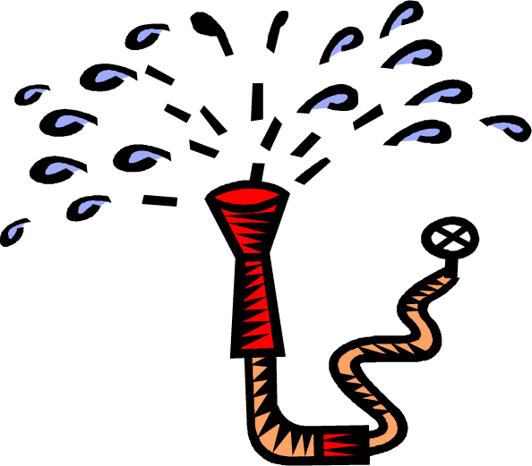 Showers & Faucets - Sprinklers Clip Art (594x521)