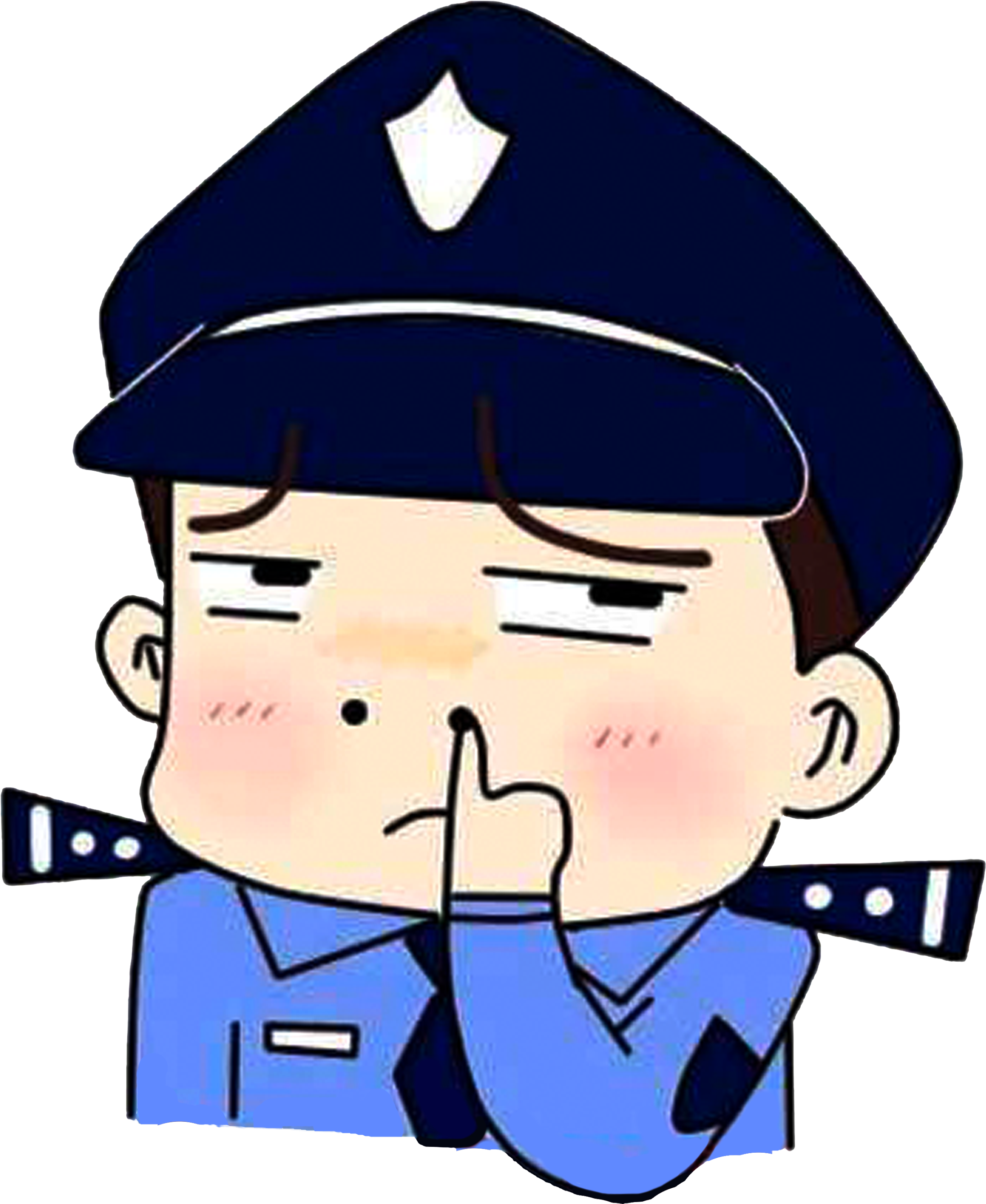 Wuhan Police Officer Sticker Facial Expression - Avatar (5000x5000)